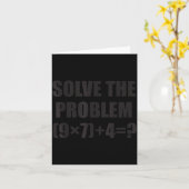 Solve The Problem Funny 67 Meme Brainrot Math Teac カード (黄色い花)
