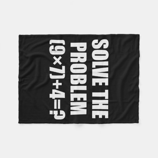 Solve The Problem Funny 67 Meme Brainrot Math Teac フリースブランケット (正面(横))