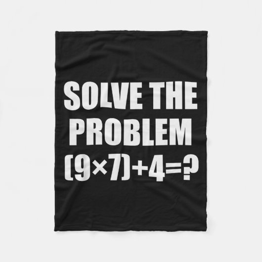 Solve The Problem Funny 67 Meme Brainrot Math Teac フリースブランケット (正面)