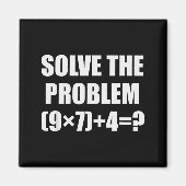 Solve The Problem Funny 67 Meme Brainrot Math Teac マグネット (正面)