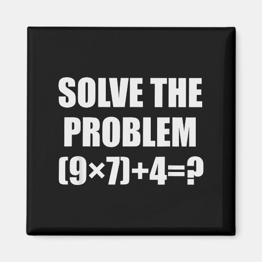 Solve The Problem Funny 67 Meme Brainrot Math Teac マグネット (正面)