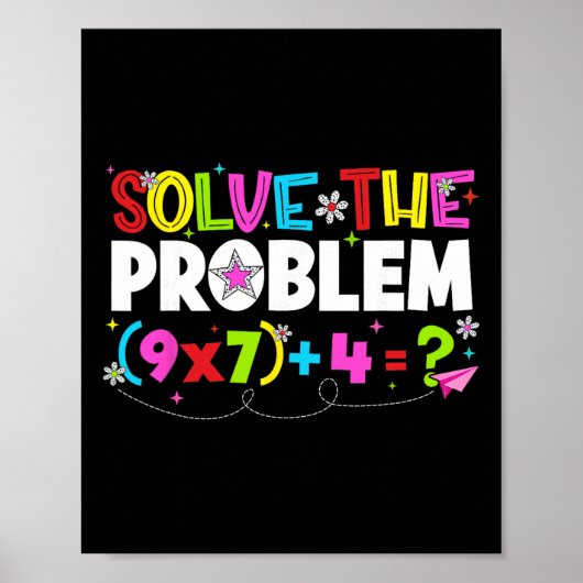 Solve The Problem Funny 67 Six Seven Meme Boy Girl ポスター (正面)
