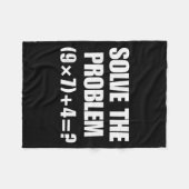 Solve The Problem, Funny 67 Teacher  フリースブランケット (正面(横))