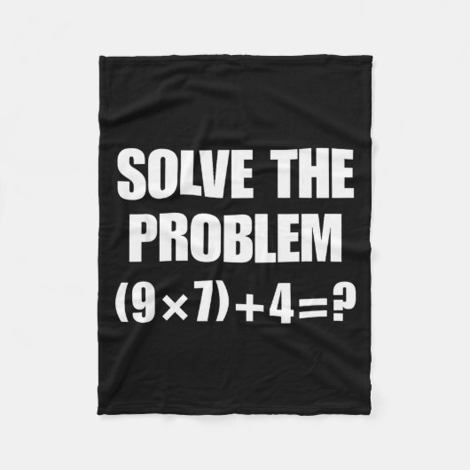 Solve The Problem, Funny 67 Teacher  フリースブランケット (正面)