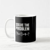 Solve The Problem Funny Math 67 Meme Teacher Stude コーヒーマグカップ (左)