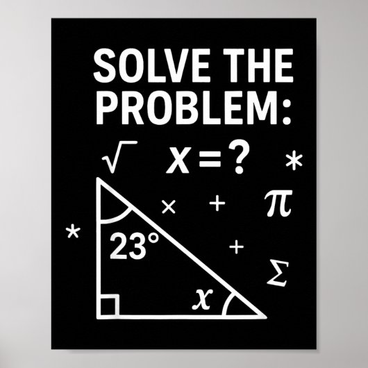 Solve The Problem Funny Math 67 Meme Teacher Stude ポスター (正面)
