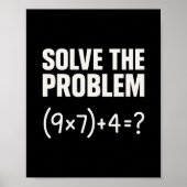 Solve The Problem Funny Math 67 Meme Teacher Stude ポスター (正面)