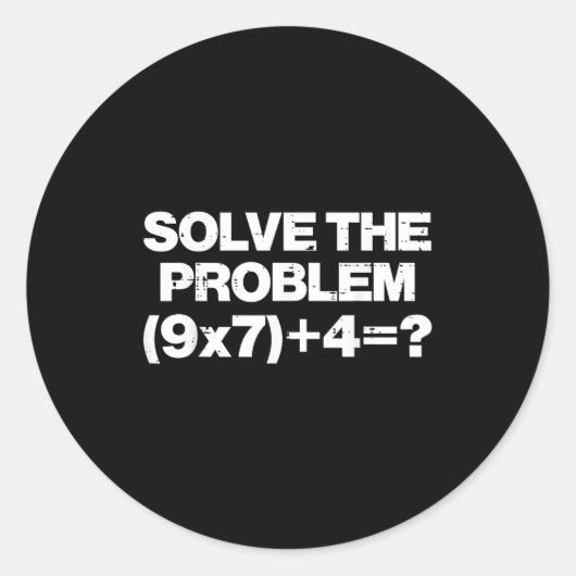 Solve The Problem Math 67 Meme 6 7 Costume Kids Bo ラウンドシール (正面)