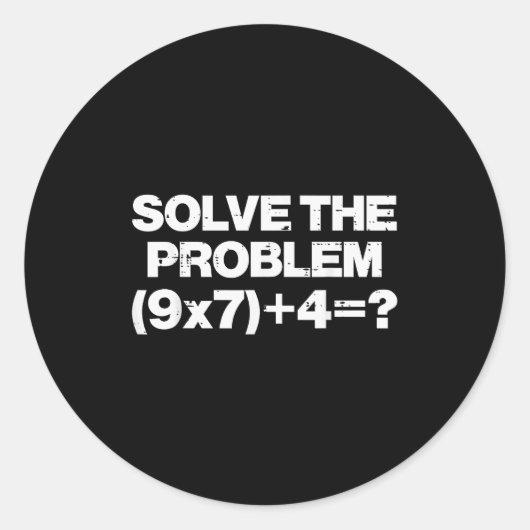 Solve The Problem Math 67 Meme 6 7 Costume Kids Bo ラウンドシール (正面)