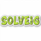 Solveig Name Kiwi Design Aufkleber Sticker シール (正面)