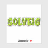 Solveig Name Kiwi Design Aufkleber Sticker シール (シート)
