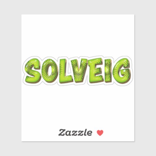 Solveig Name Kiwi Design Aufkleber Sticker シール (シート)