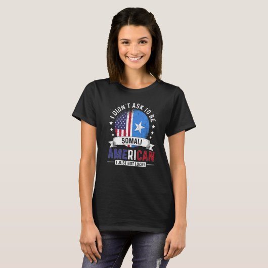 Somali American Countries Flags Pride Country Soma Tシャツ (正面フル)