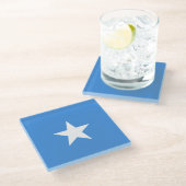 Somalia Flag ガラスコースター (アングル)