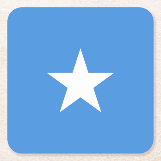 Somalia Flag スクエアペーパーコースター (正面)