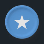 Somalia Flag ペーパープレート<br><div class="desc">Patriotic flag of Somalia.</div>