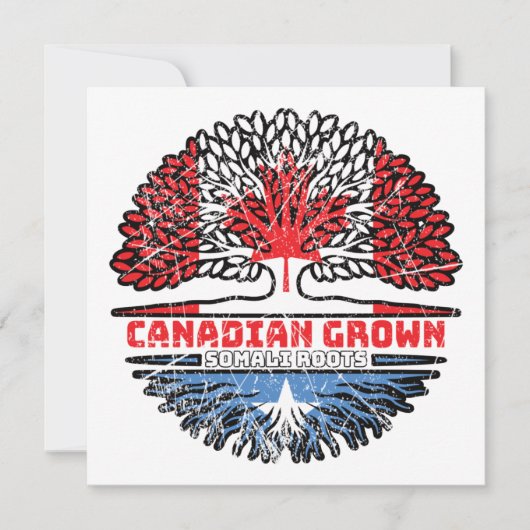 Somalia Somali Canadian Canada Tree Roots Flag カード (正面)