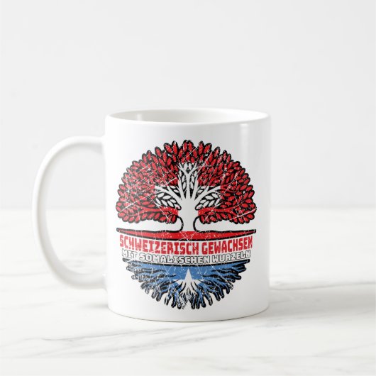 Somalia Somalisch Schweizer Schweiz Baum Wurzel コーヒーマグカップ (左)