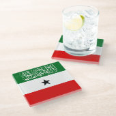 Somaliland Flag ガラスコースター (アングル)