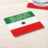 Somaliland Flag スクエアペーパーコースター (アングル)