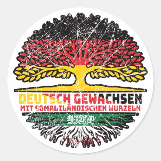 Somaliland Somaliländisch Deutsch Deutschland Baum ラウンドシール (正面)