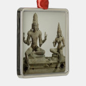 Somaskanda、Chola、タミル・ナードゥ州(青銅) メタルオーナメント (右)