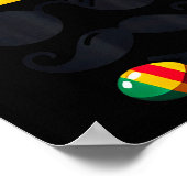 Sombrero Face Cinco De Mayo Mustache Fiesta Men Bo ポスター (角)