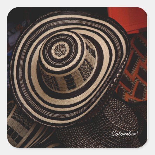 Sombrero Vueltiao：シール スクエアシール (正面)