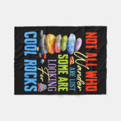 Some Are Looking For Cool Rocks - Geologist Geode  フリースブランケット (正面(横))