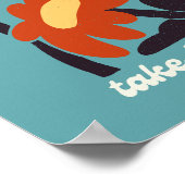 Some Blooms Take Longer Retro Flower Poster ポスター (角)