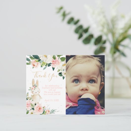 Some Bunnyが一つの誕生日写真を回している ポストカード (スタンド正面)