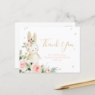Some Bunnyが最初の誕生日を回す ポストカード