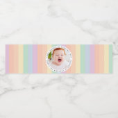 Some Bunnyが虹の一枚の誕生日写真を撮っている ペットボトルラベル (シングルラベル)