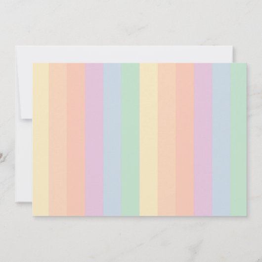 Some Bunnyが虹の一枚の誕生日写真を撮っている 招待状 (裏面)