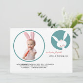 Some Bunnyの誕生日写真招待状 招待状 (スタンド正面)