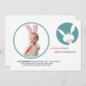 Some Bunnyの誕生日写真招待状 招待状 (正面/裏面)