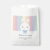 Some Bunnyは男の子来の赤ちゃんシャワーを明らかにする フェイバーバッグ (正面)