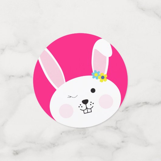 Some Bunnyは1つの可愛いウサギ1番目の誕生日パーティー コンフェッティ (スモール正面)