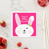 Some Bunnyは1つの可愛いウサギ1番目の誕生日パーティー スタンダードカクテルナプキン (インサイチュ)