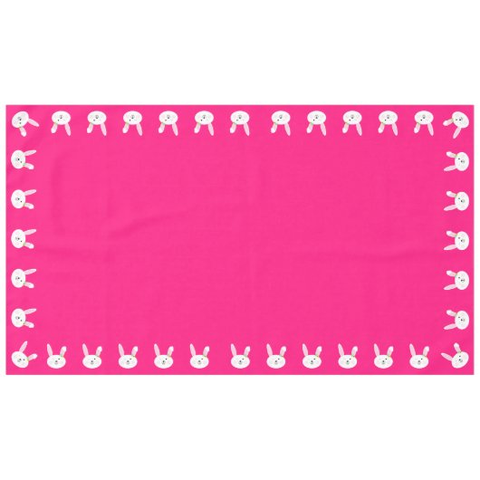 Some Bunnyは1つの可愛いウサギ1番目の誕生日パーティー テーブルクロス (正面(横))