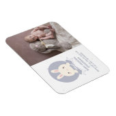Some Bunnyエレガントベビー写真誕生のお知らせ マグネット (右側)