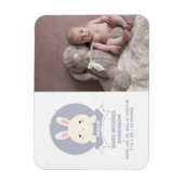 Some Bunnyエレガントベビー写真誕生のお知らせ マグネット (縦)