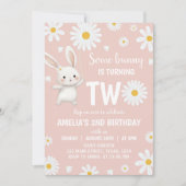 Some Bunnyデイジー誕生日パーティーへの招待 招待状 (正面)