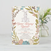 Some Bunny特別なフローラガールベビーシャワー 招待状 (スタンド正面)