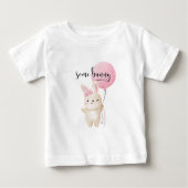 Some Bunny ピンクバルーン ビッグシスター ベビーTシャツ (正面)