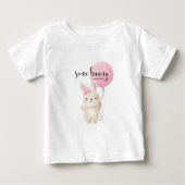 Some Bunny ピンクバルーン ビッグブラザー ベビーTシャツ (正面)