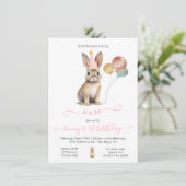 Some Bunny 1stイースター春誕生日パーティー 招待状 (スタンド正面)