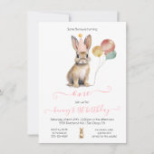 Some Bunny 1stイースター春誕生日パーティー 招待状 (正面)