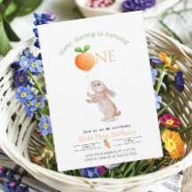 Some Bunny 1st誕生日ニンジン風船カスタマイズ