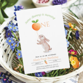 Some Bunny 1st誕生日ニンジン風船カスタマイズ 招待状